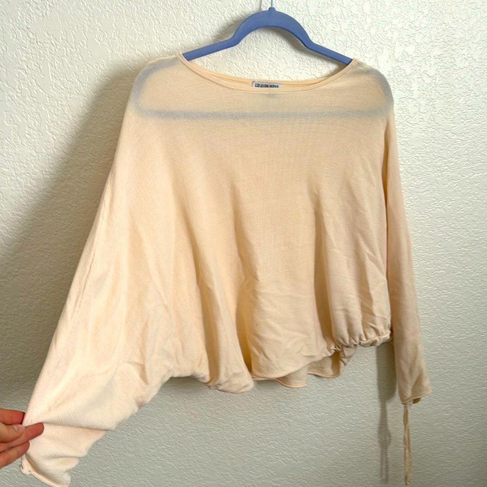 Cream Long Sleeve Top